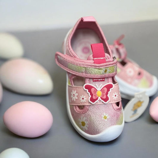 Πάνινο πέδιλο με δερμάτινο ανατομικό πάτο