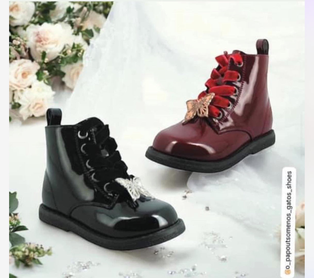 Μποτάκι με δερμάτινο πάτο με φερμουάρ και αυτοκόλλητο