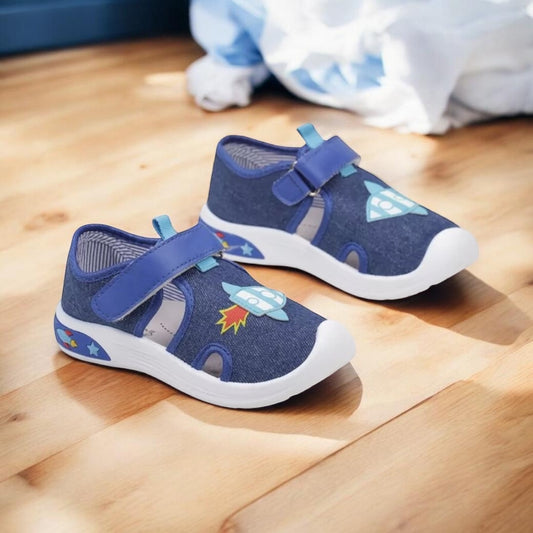 Πάνινο πέδιλο με δερμάτινο ανατομικό πάτο￼