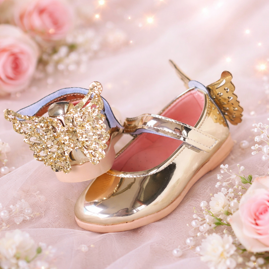 Χρυσή μπαλαρίνα με ανατομικό πάτο ￼￼