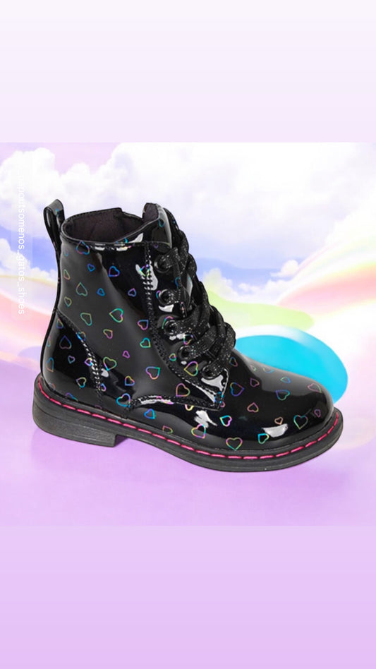 Μποτάκι με φερμουάρ και κορδόνι￼